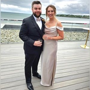 Sienna Satin Dress | Soft Champagne